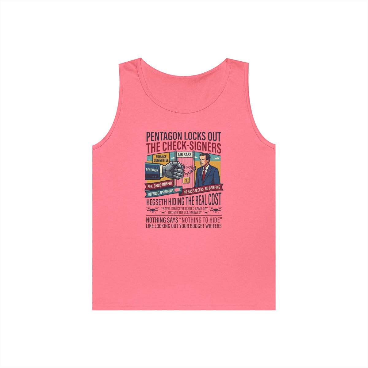 "Pentagon Locks Out The Check Signers" Tank Top