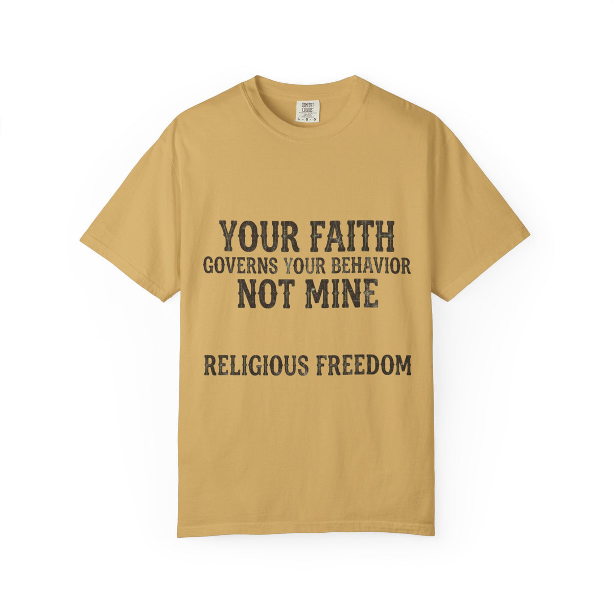 Color: Mustard | Religious Freedom Unisex Garment-Dyed Tee