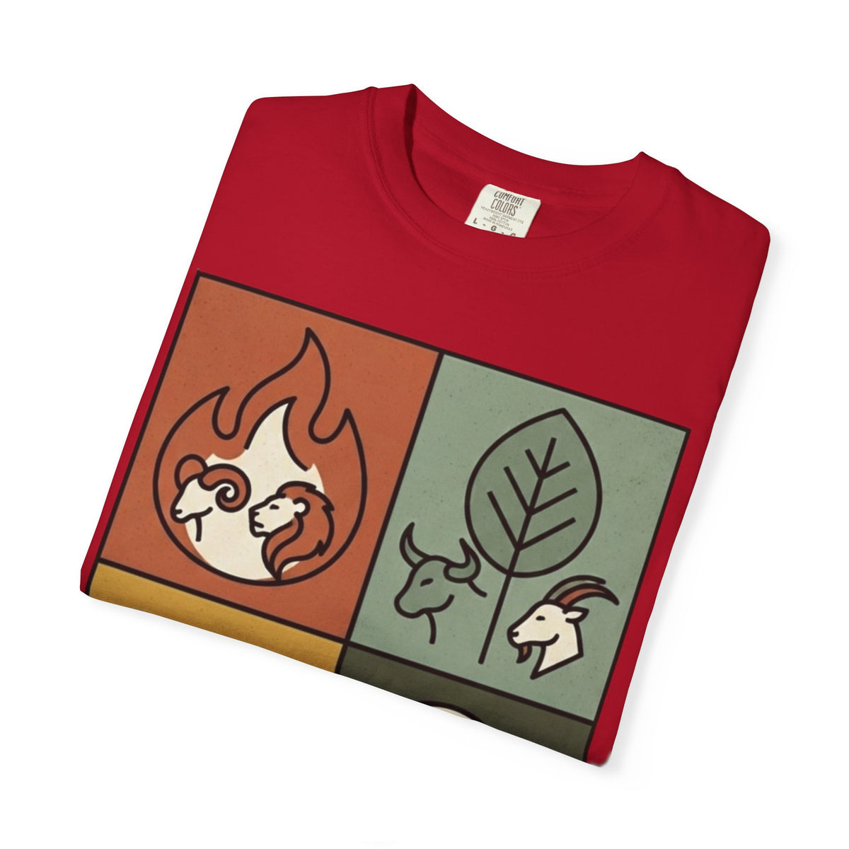 "Four Elements- Fire, Earth, Air, Water" Unisex Garment-Dyed Tee