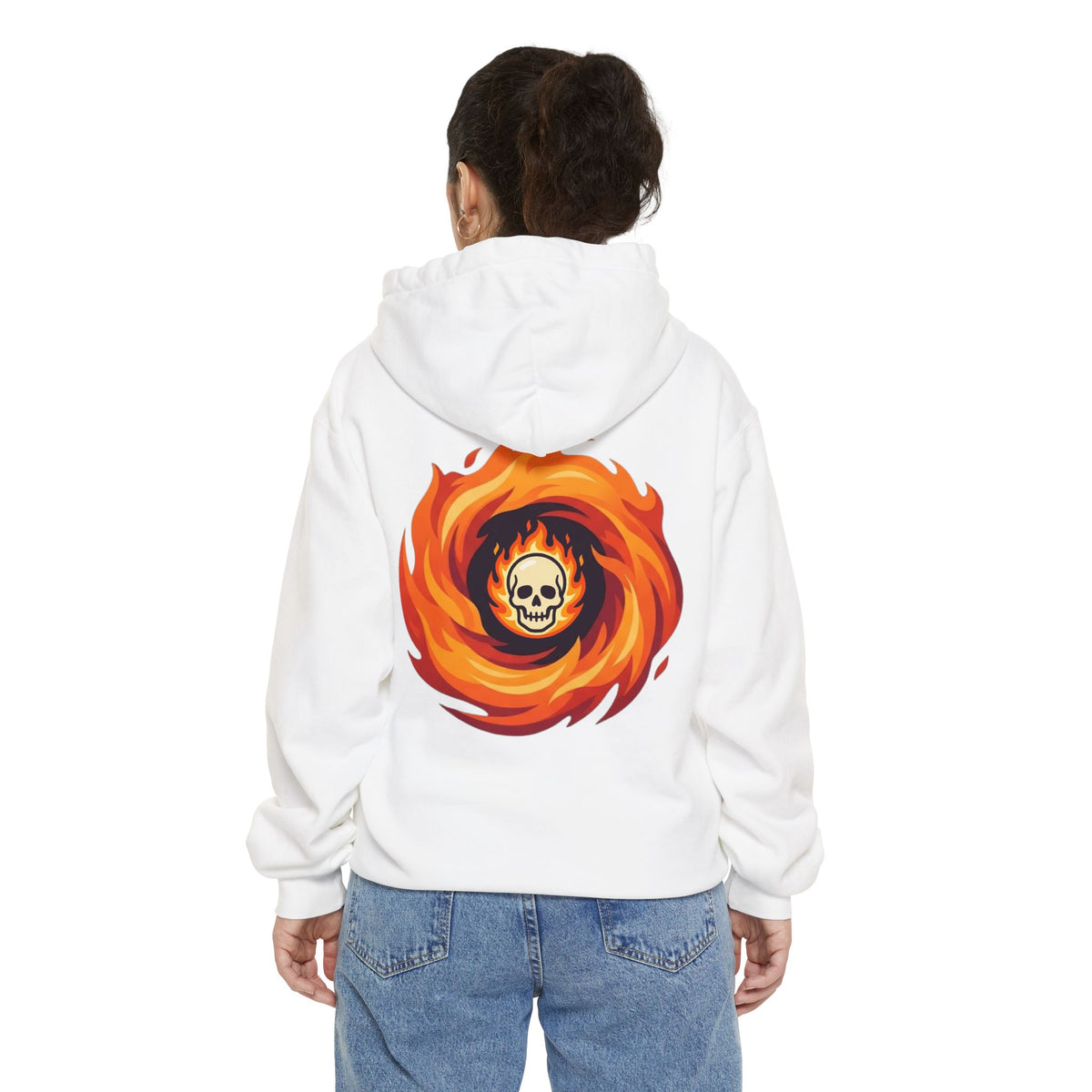 Color: White | Hellfire Garment-Dyed Hoodie