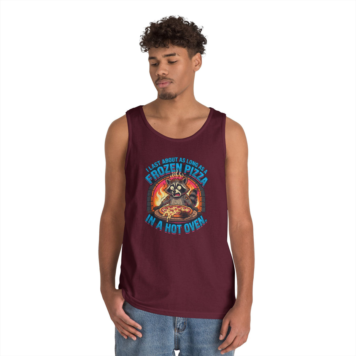 Color: Maroon | Frozen Pizza in a Hot Oven Tank Top