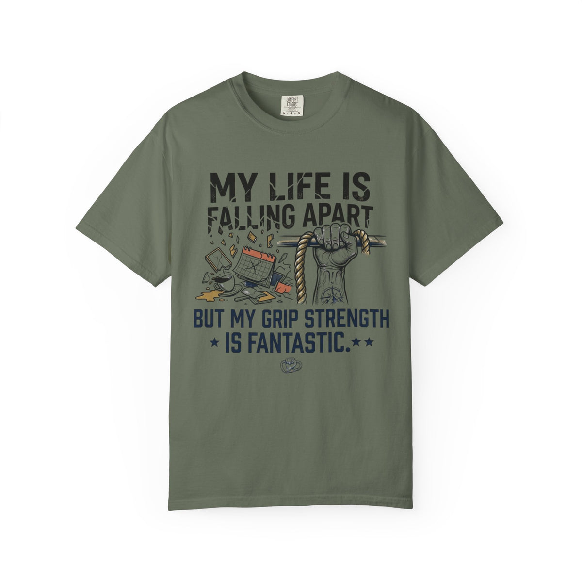 Color: Moss | My Life is Falling Apart Unisex Garment-Dyed Tee