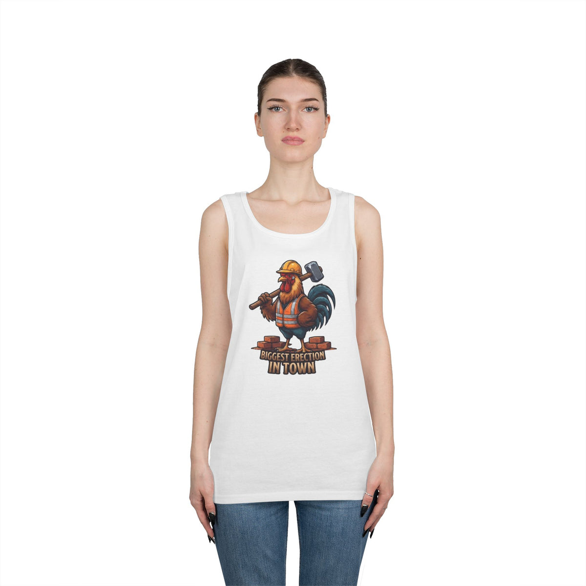 Color: White | Biggest Erection in Town Tank Top