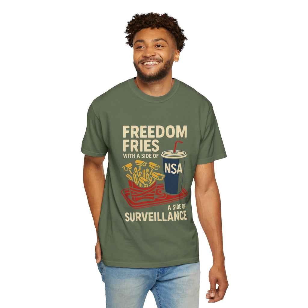 "Freedom Fries (With Extra Eyes)" Unisex Garment-Dyed T-shirt