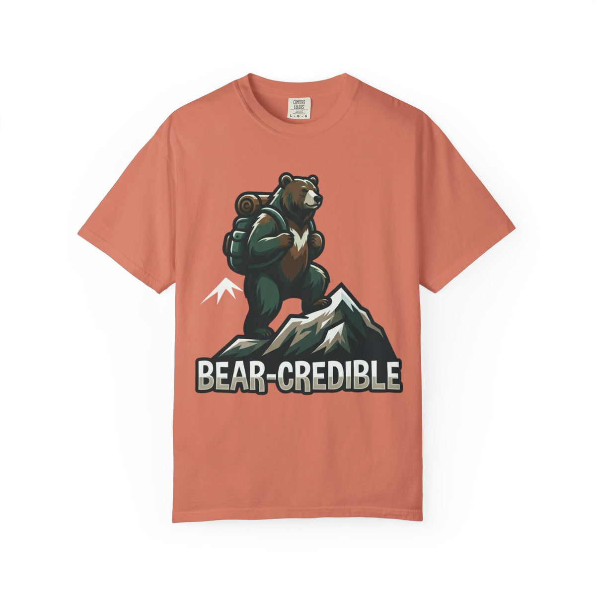 Color: Terracotta | Bear Credible Unisex Garment-Dyed Tee