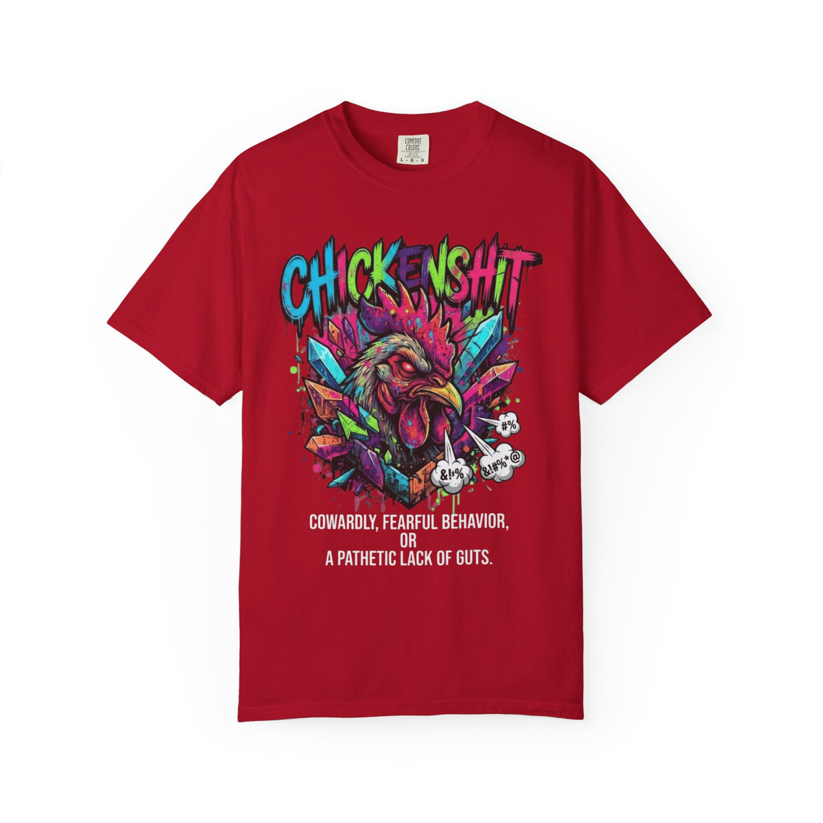 Color: Red | Chickenshit Unisex Garment-Dyed Tee