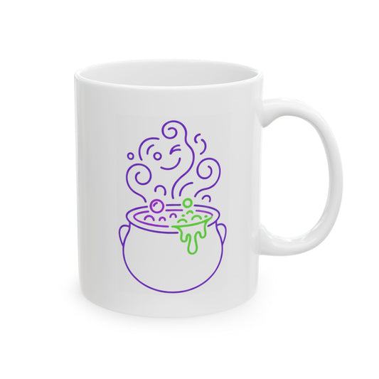 "Ride The Handle, Stir The Pot" White Ceramic Mug — Graphic