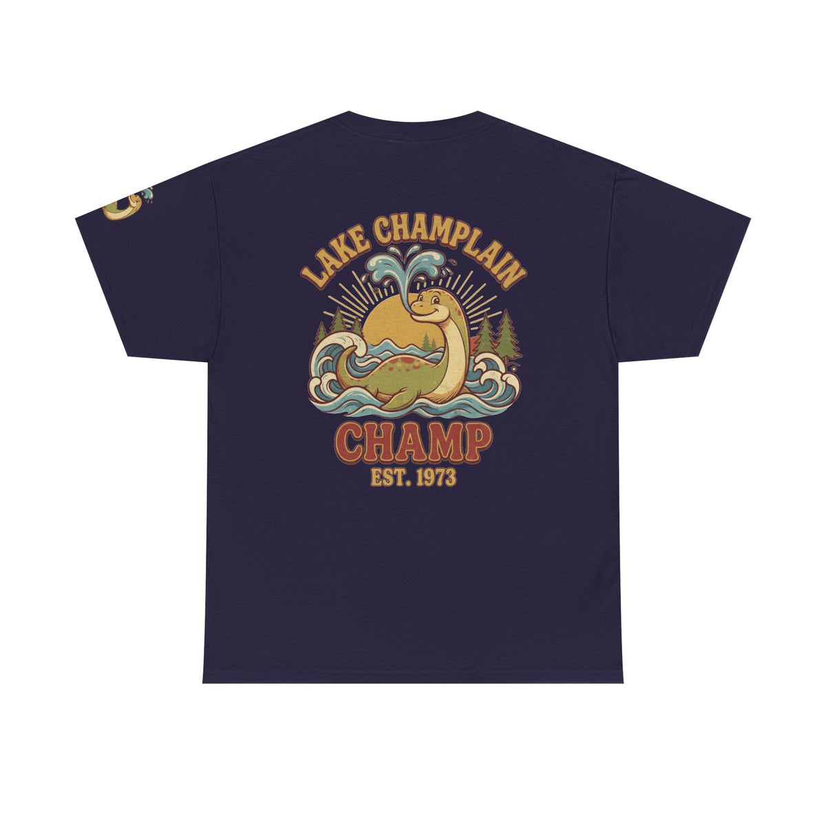 Color: Blackberry | Champ (Lake Champlain) Premium Graphic Tee
