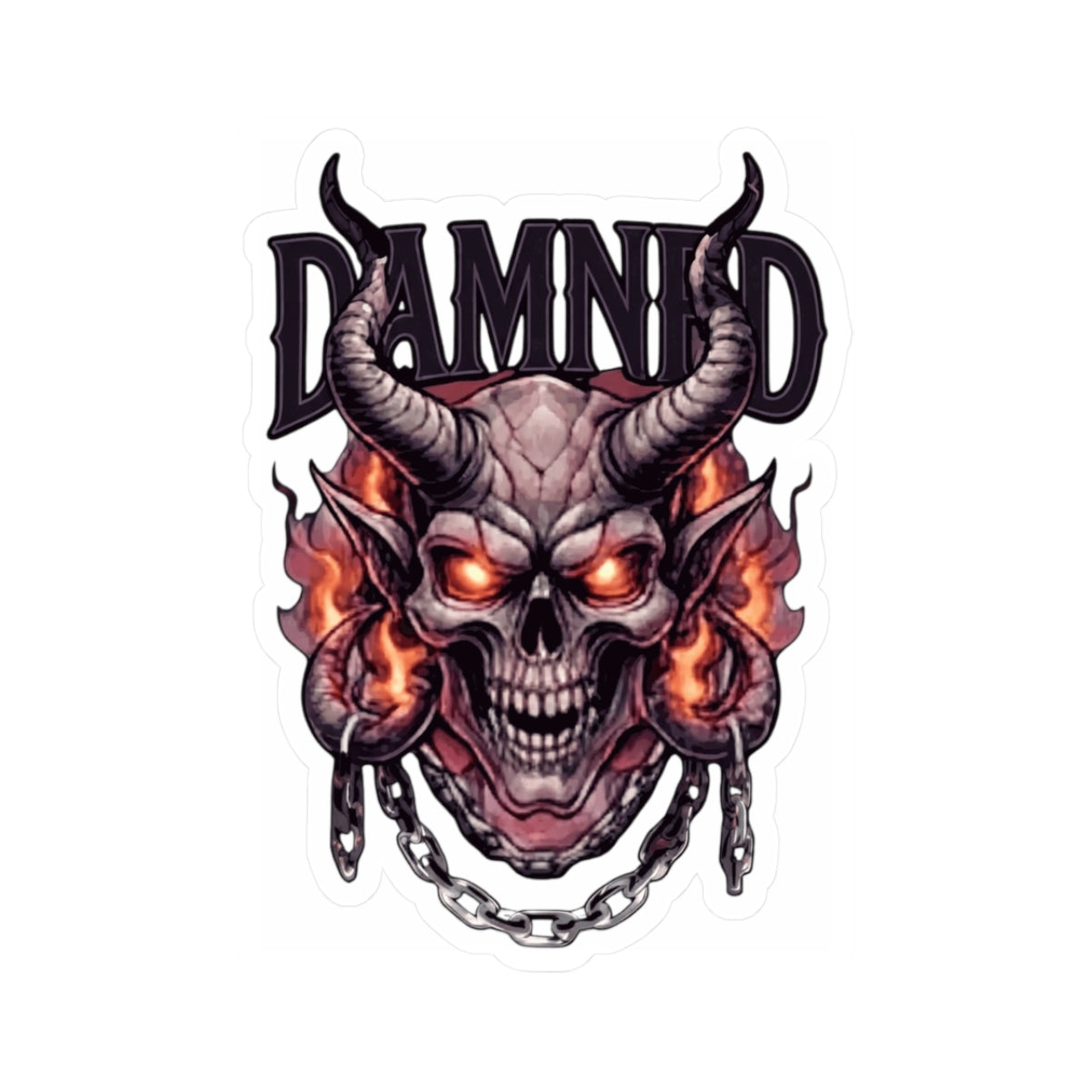 "Damned" Sticker — Main
