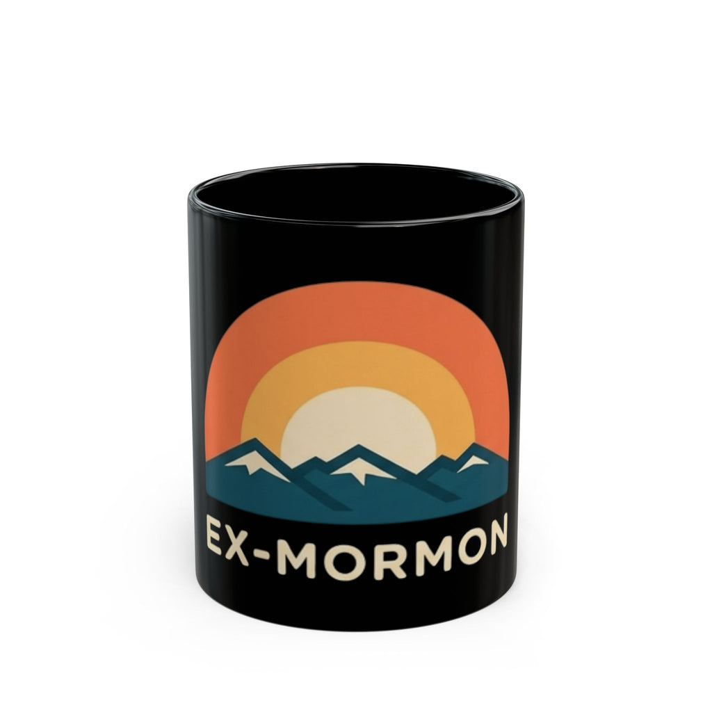 "Ex Mormon" Black Ceramic Mug — Graphic