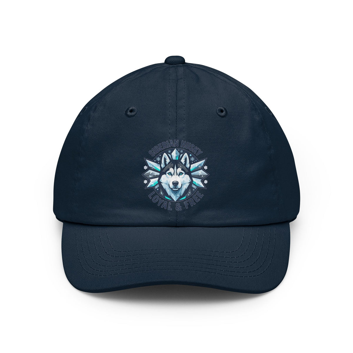 Color: Navy | Siberian Husky Loyal & Free Dad Hat