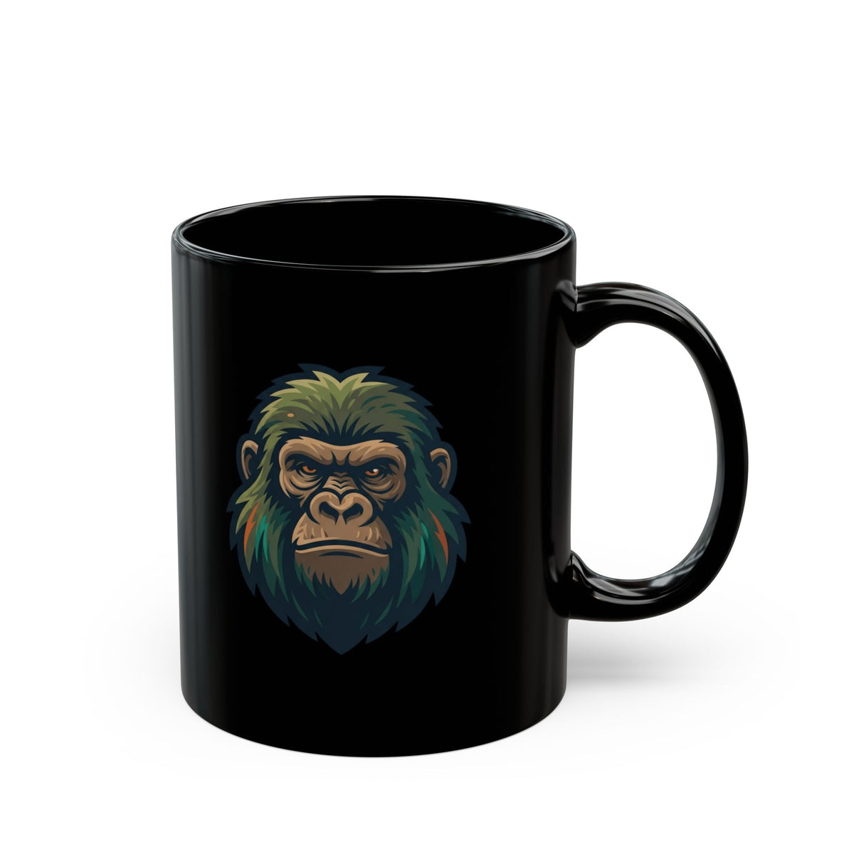 "The Bukit Timah Monkey Man (Singapore)" Black Ceramic Mug — Graphic