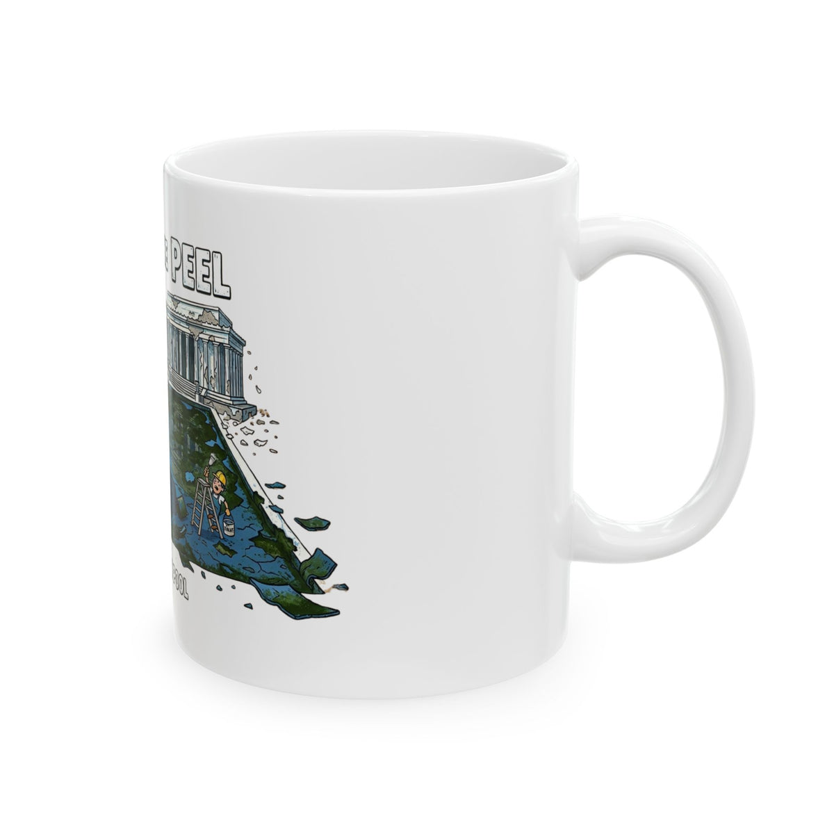 "Art of The Peel" White Ceramic Mug