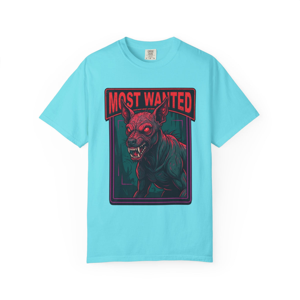Color: Lagoon Blue | Chupacabra (Puerto Rico-Latin America) Unisex Garment-Dyed Tee