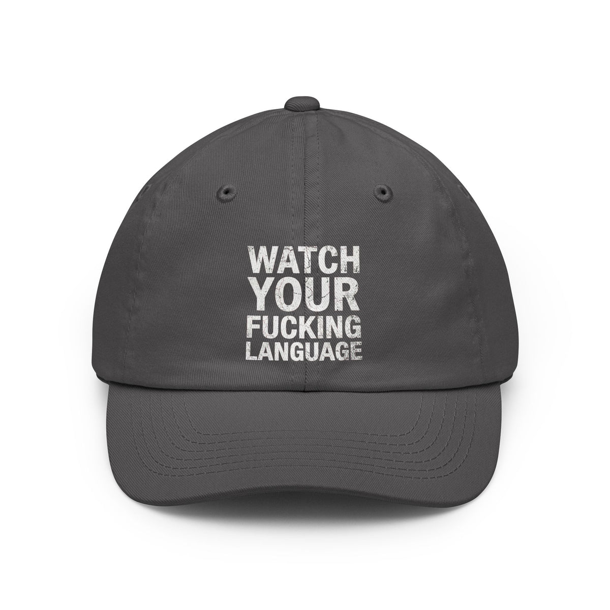 Color: Charcoal | Watch Your Language Dad Hat