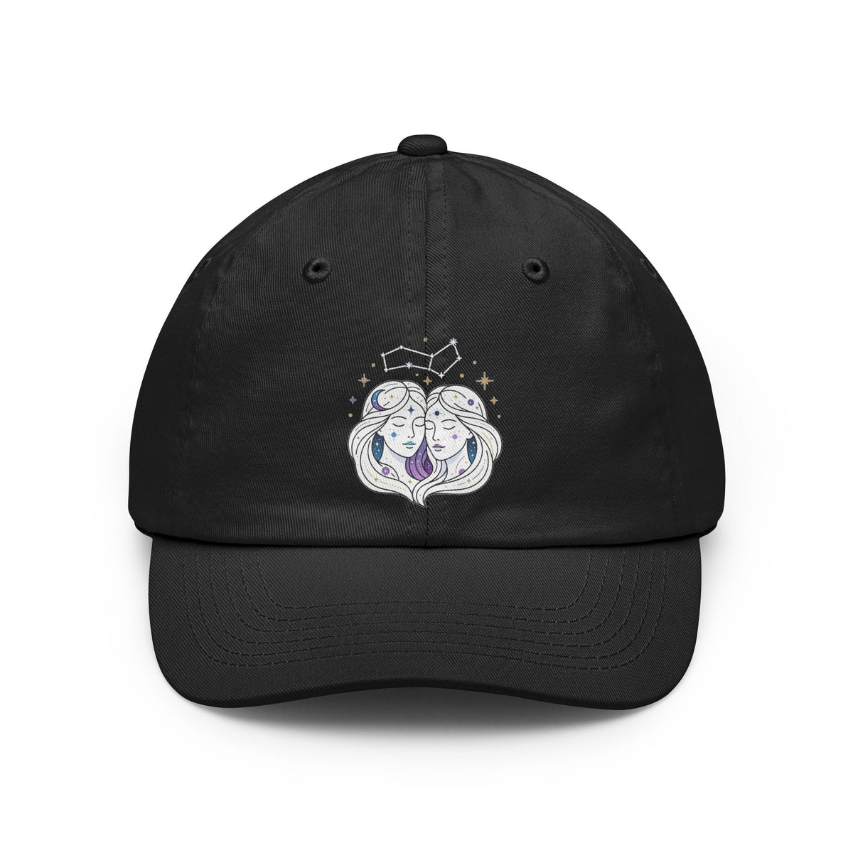Color: Black | Gemini The Celestial Twins Dad Hat — Graphic
