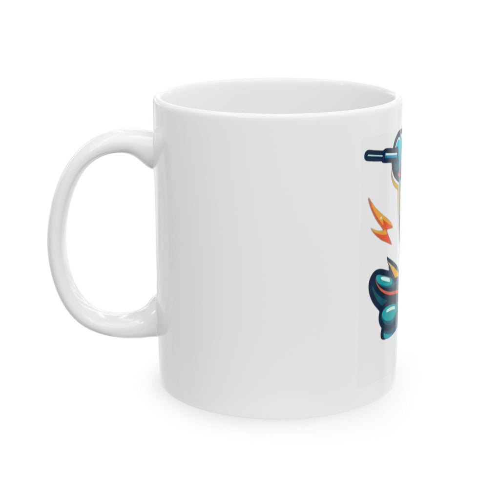 "Drill Baby Drill" White Ceramic Mug — Graphic