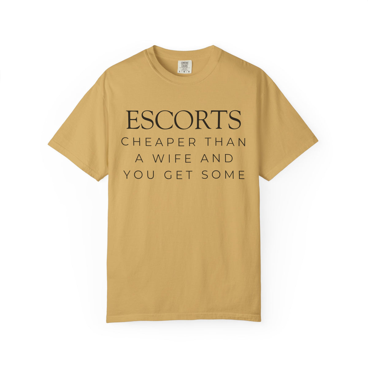 Color: Mustard | Escorts Unisex Garment-Dyed Tee