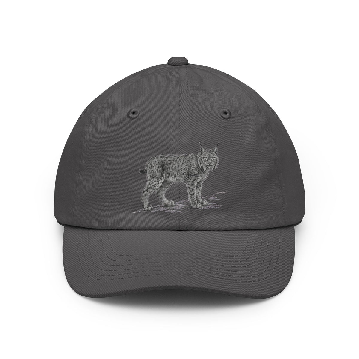 Color: Charcoal | Pencil Sketch Art Lynx Dad Hat