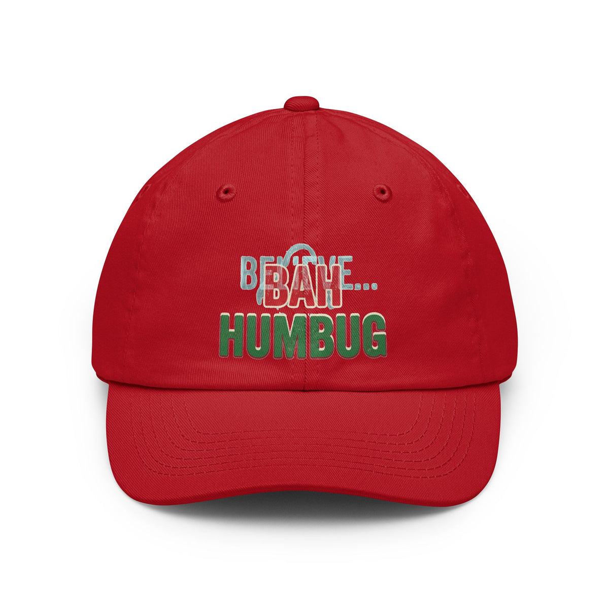 Color: Red | Bah Humburg Dad Hat