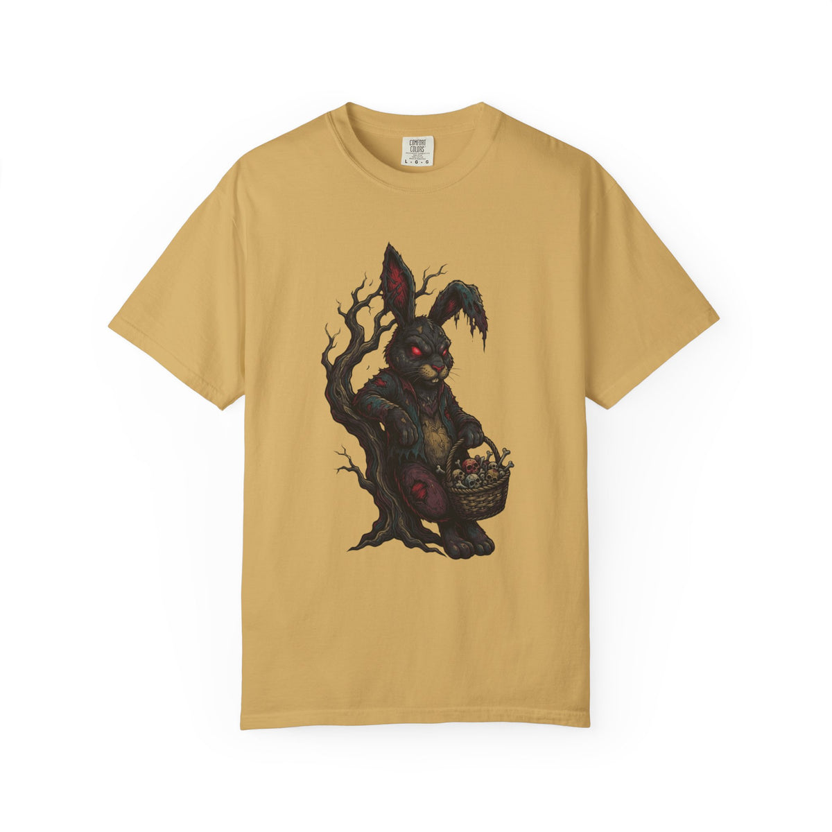 Color: Mustard | Zombie Bunny Unisex Garment-Dyed Tee