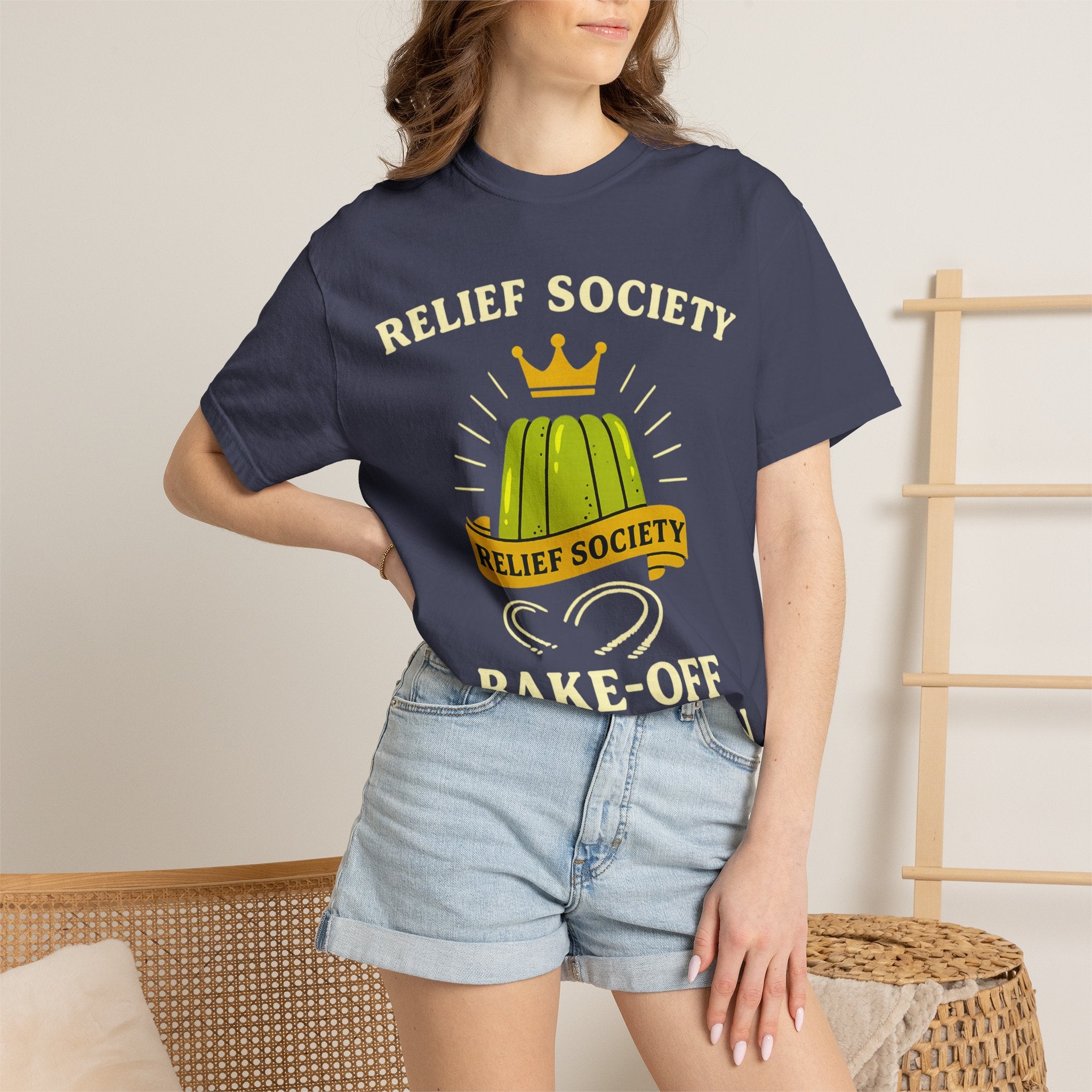 "Relief Society Bake-Off Champion" Unisex Garment-Dyed T-shirt