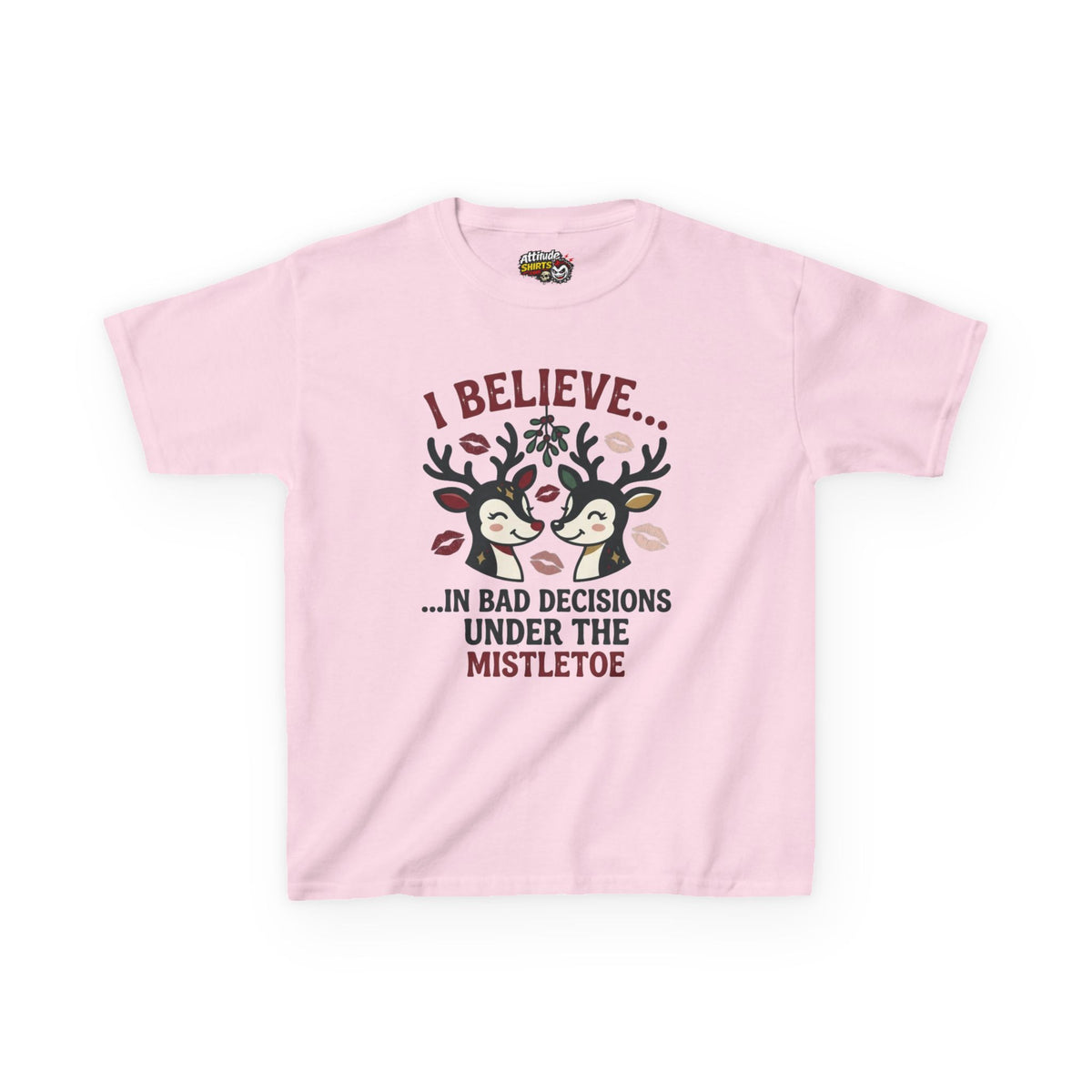 "Bad Decisions Under the Mistletoe" Kids Tee