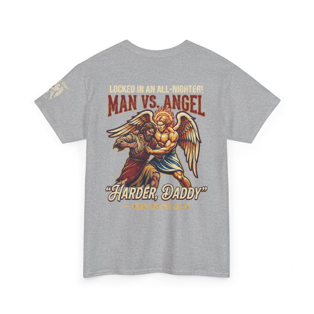 Good Book Series Man vs Angel Premium Graphic Tee