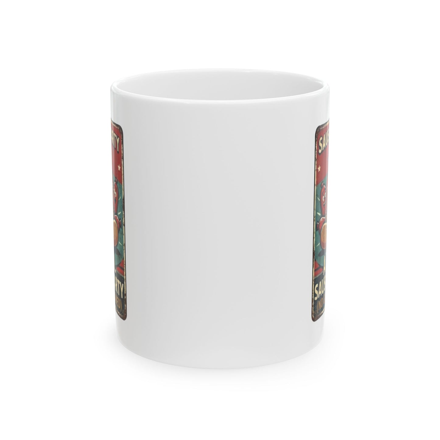 "Sausage Party" White Ceramic Mug