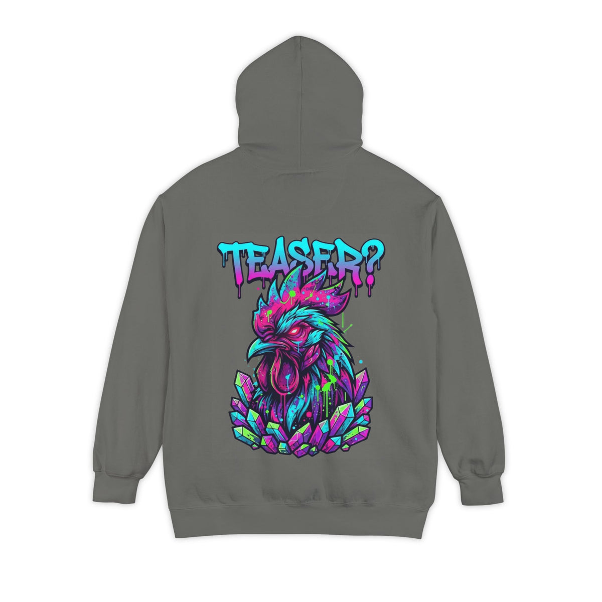 Color: Grey | Cock Teaser Garment-Dyed Hoodie