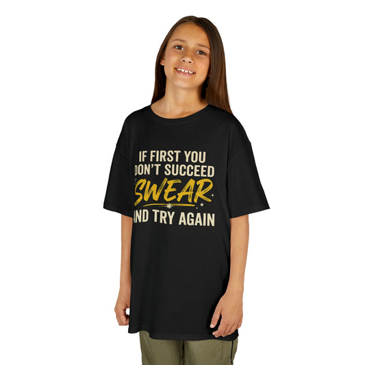 "Swear And Try Again" Kids Tee