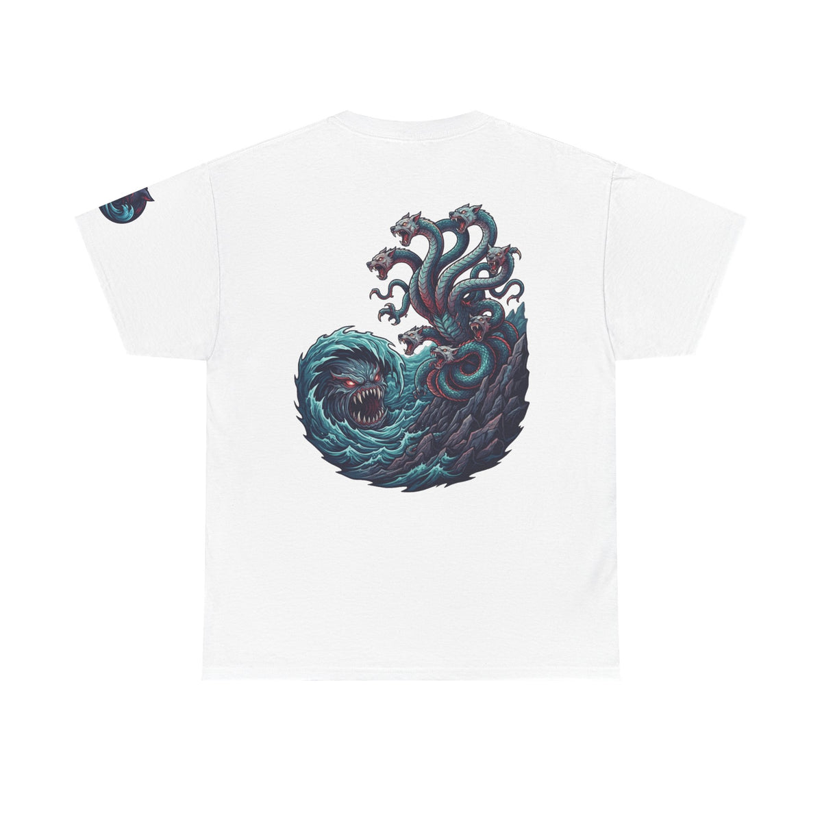 Color: White | Charybdis and Scylla (Greek Mythology) Premium Graphic Tee