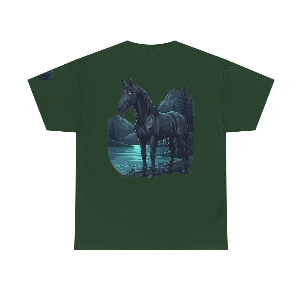 Color: Forest Green | Kelpie (Scottish Folklore) Premium Graphic Tee