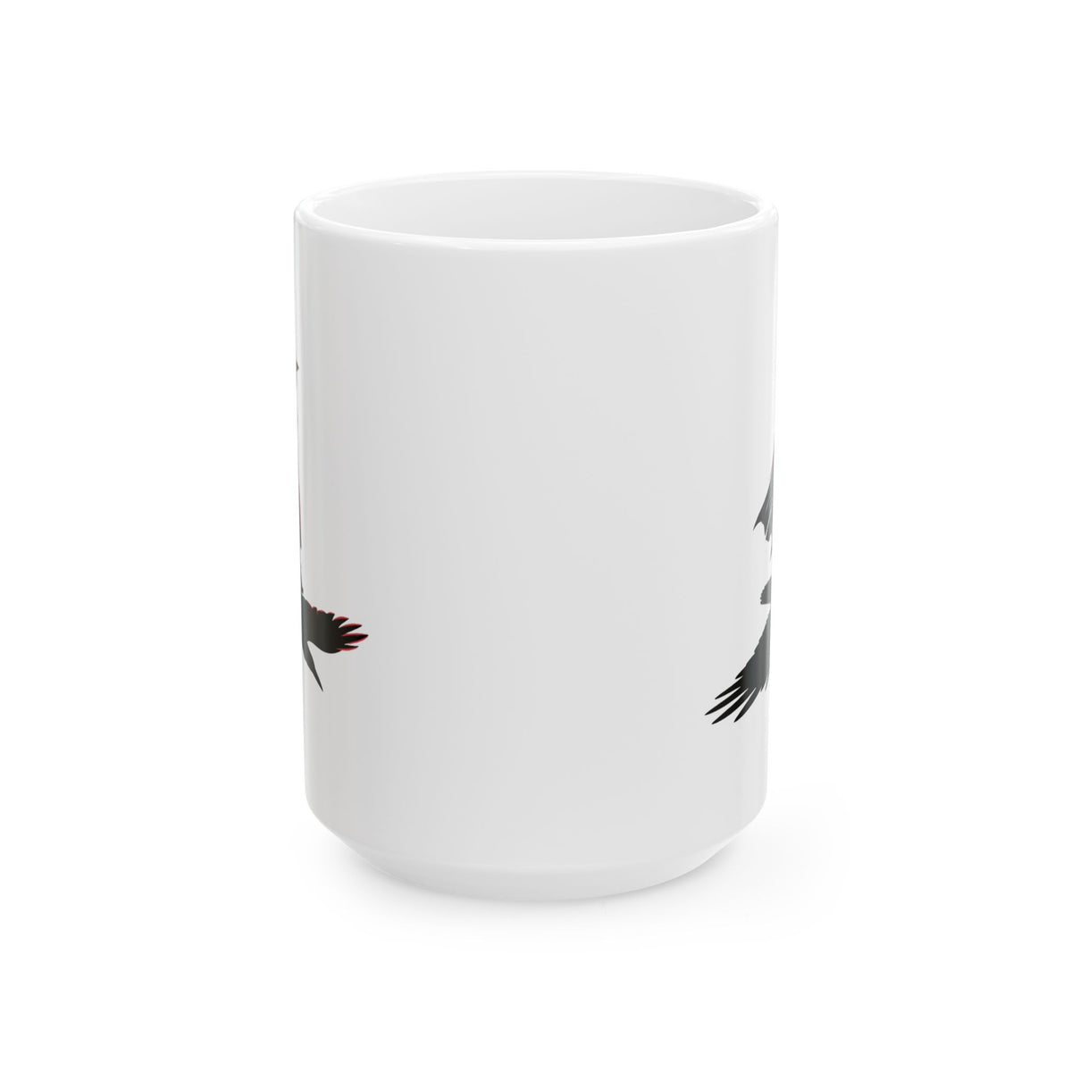 "Witch With Raven Shadow" White Ceramic Mug