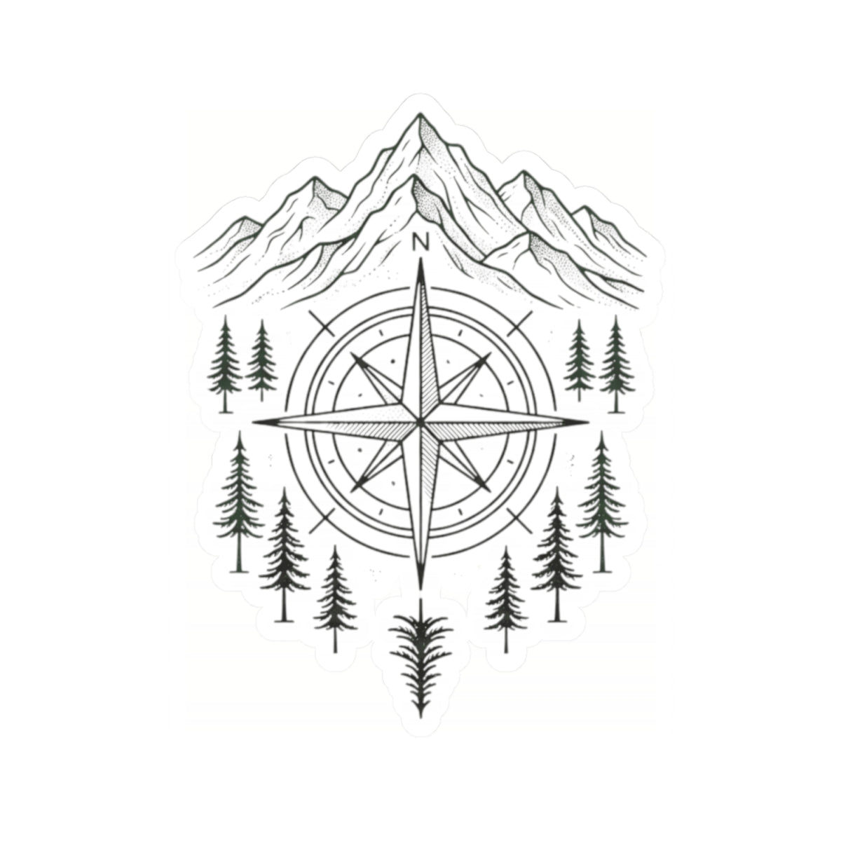 "Compass" Sticker — Main