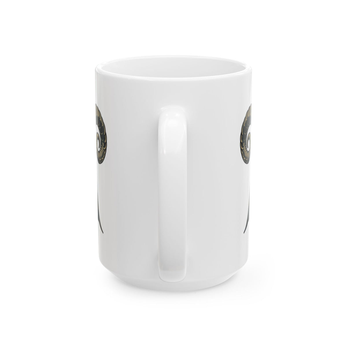 "Floral Monogram Aries" White Ceramic Mug — Graphic