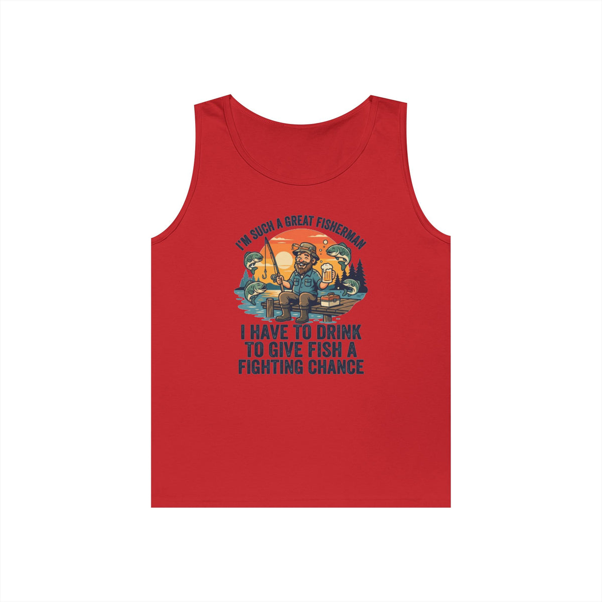 "Drink to Give Fish a Fighting Chance" Tank Top