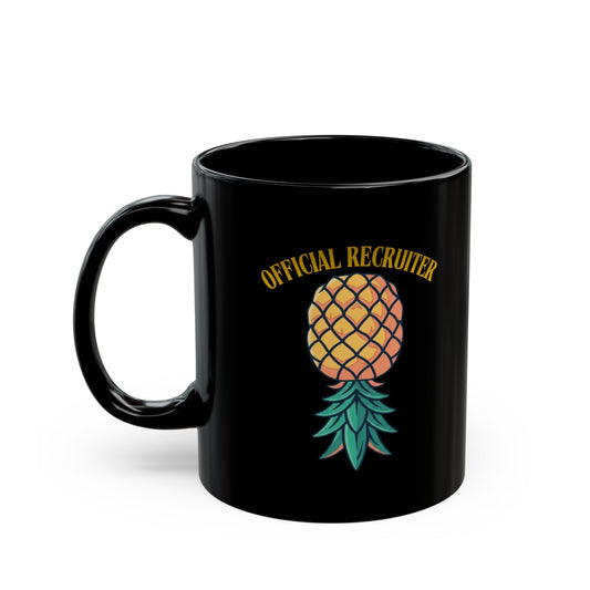 "Official Recruiter" Black Ceramic Mug