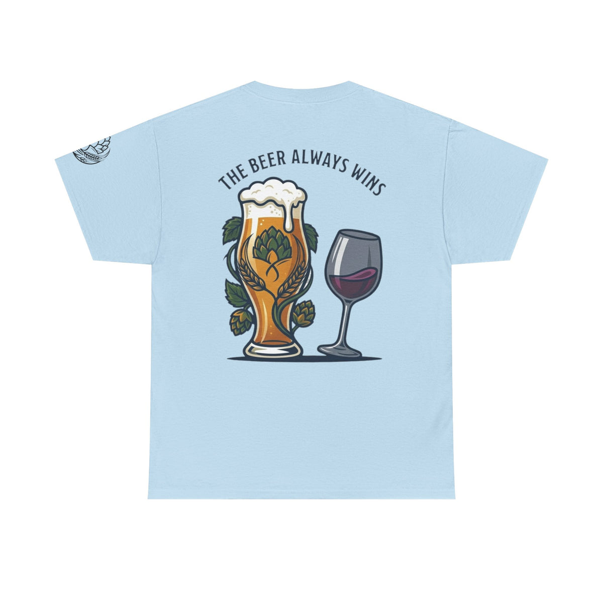 Color: Light Blue | The Beer Always Wins Premium Graphic Tee