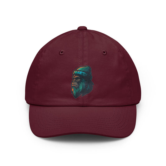 Color: Maroon | Bigfoot-Sasquatch (North America) Dad Hat — -C