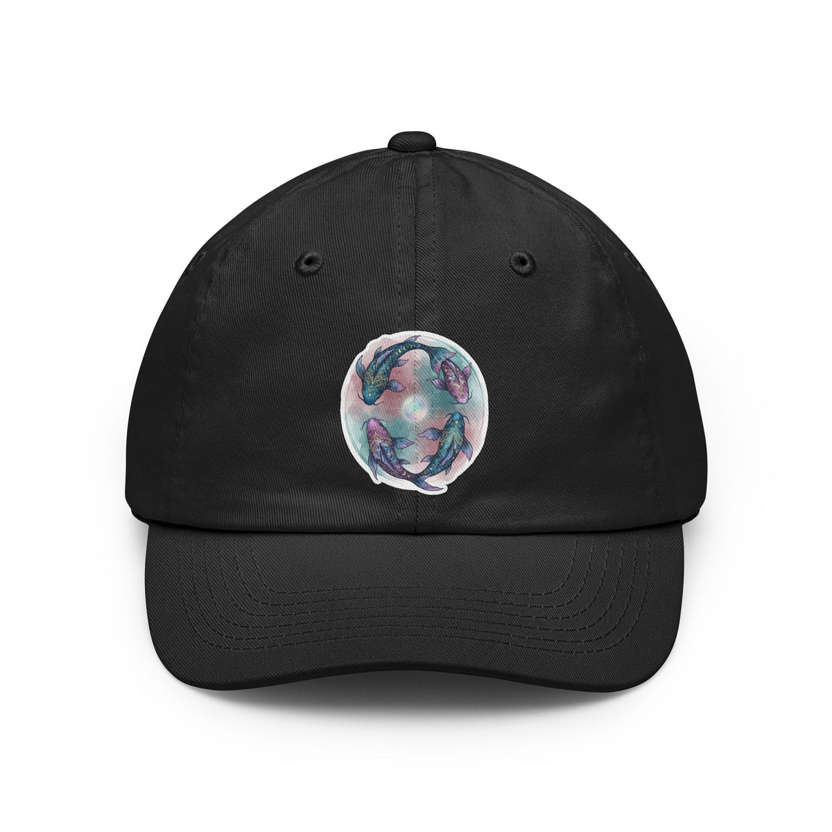 Color: Black | Pisces The Infinite Fish Dad Hat