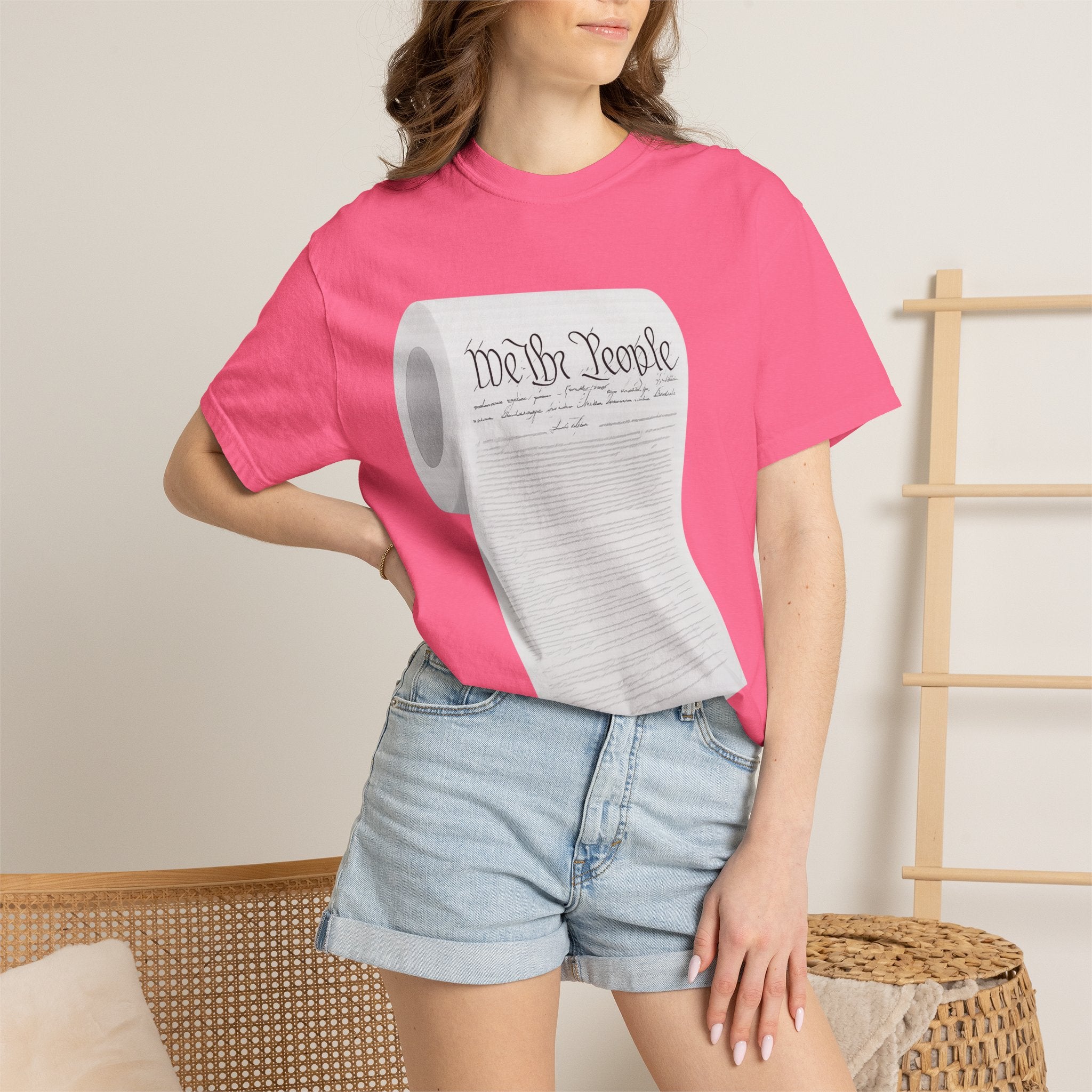"Toilet Paper Constitution"  Unisex Garment-Dyed T-shirt