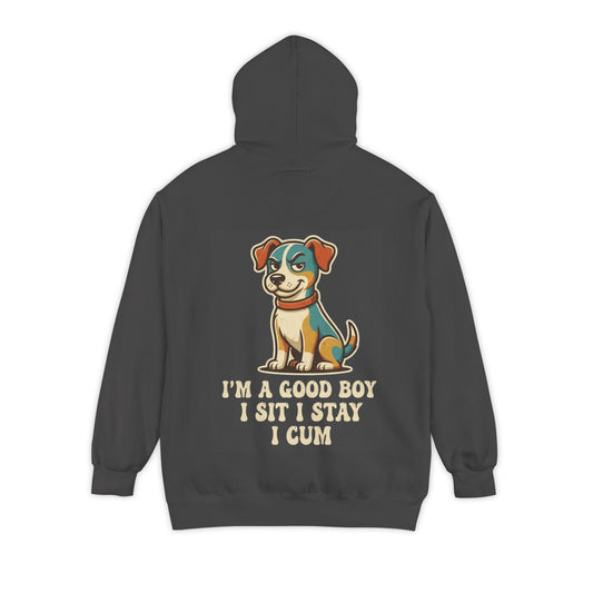 Color: Pepper | I'm A Good Boy Garment-Dyed Hoodie