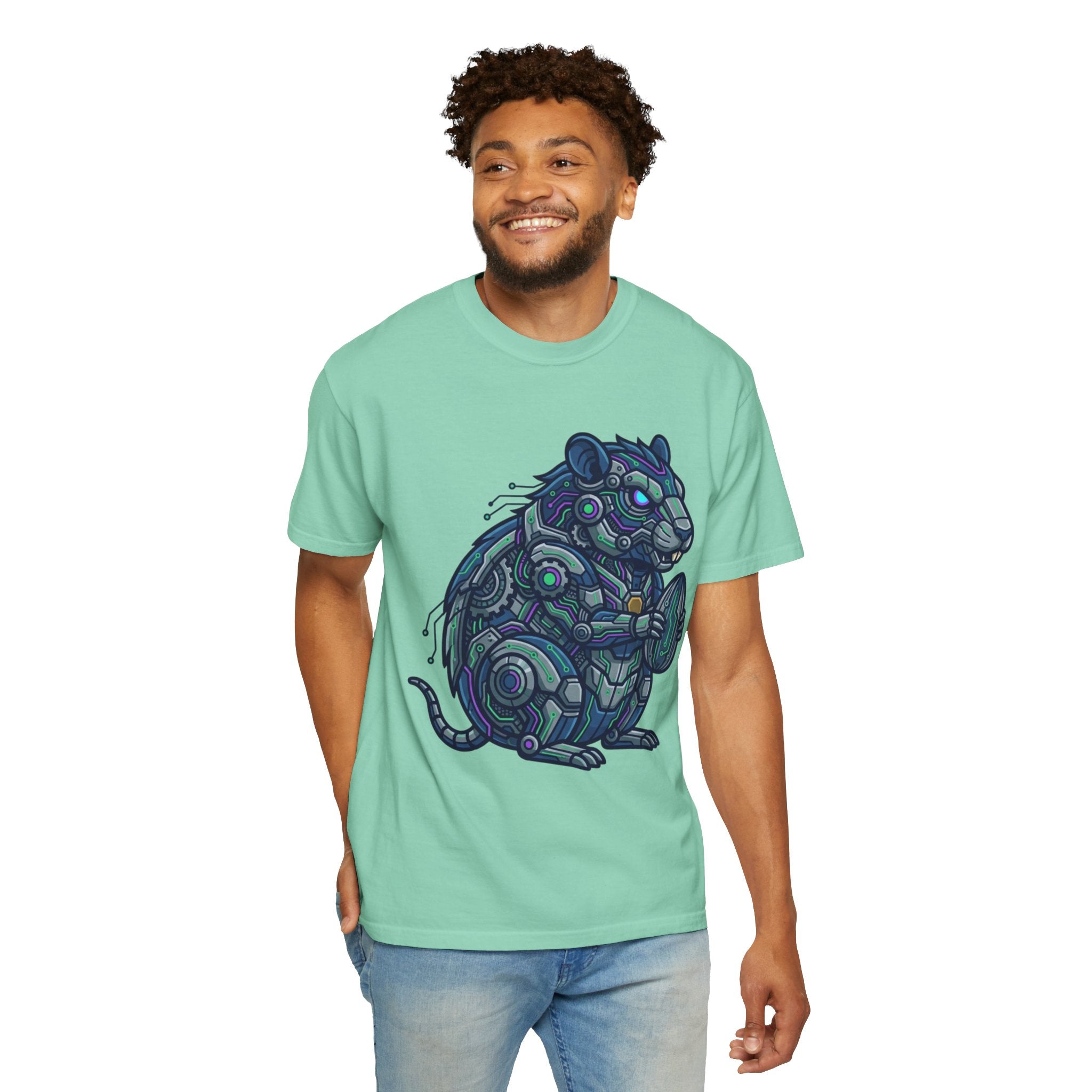 "Cyber Hamster" Unisex Garment-Dyed Tee