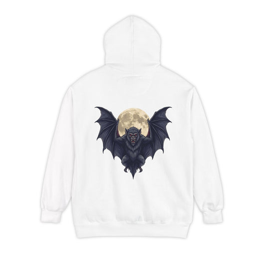 Color: White | Ahool (Javan Folklore) Garment-Dyed Hoodie