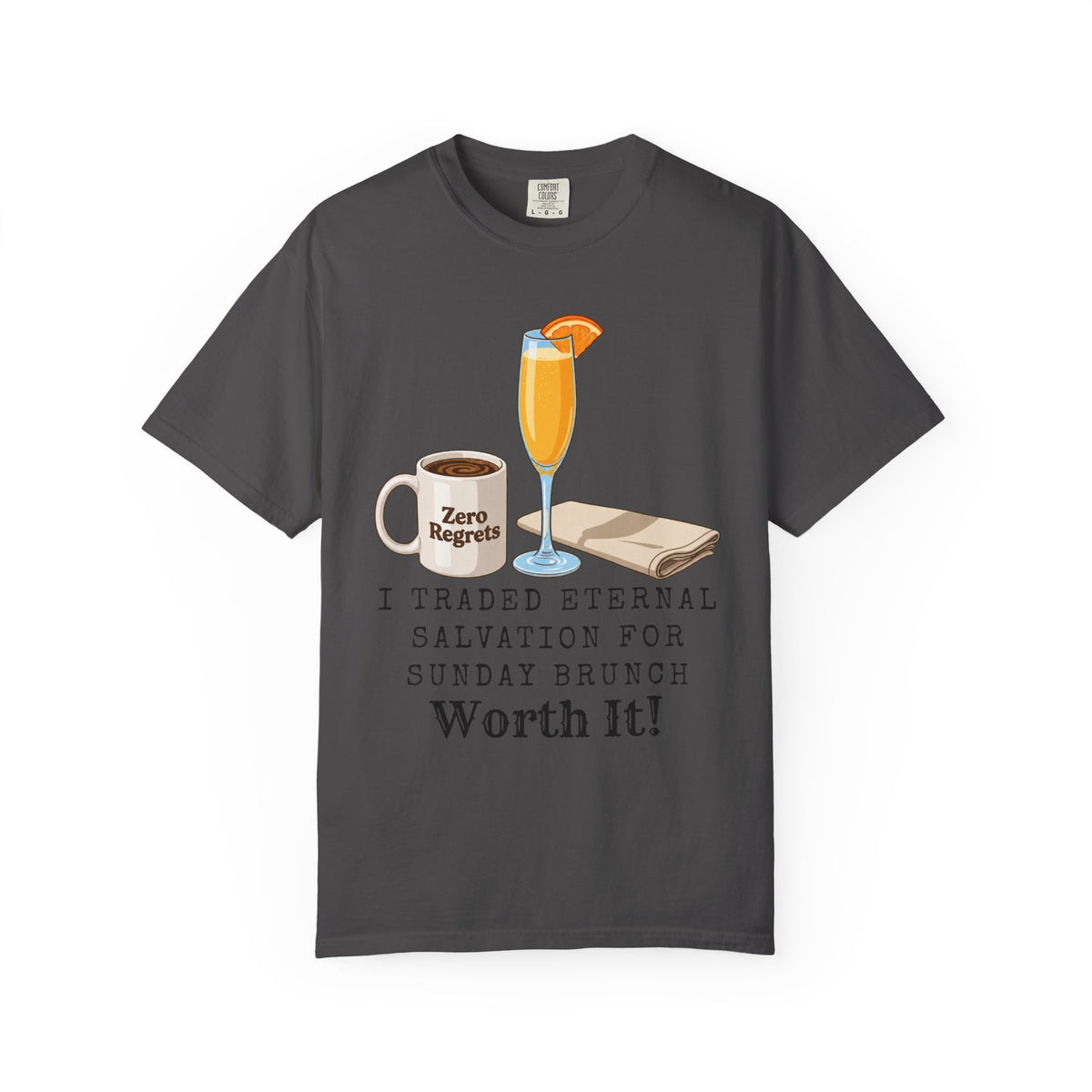 Color: Graphite | Brunch So Hard | Garment-Dyed Tee — AttitudeShirts