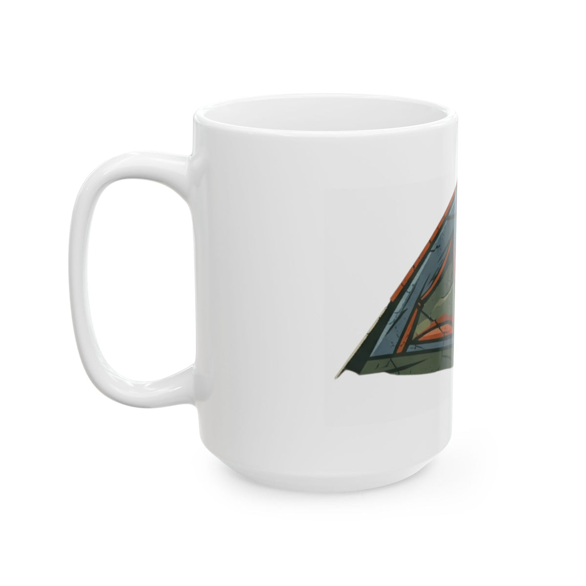 "Pitching A Tent Is My Only Cardio" White Ceramic Mug — Graphic
