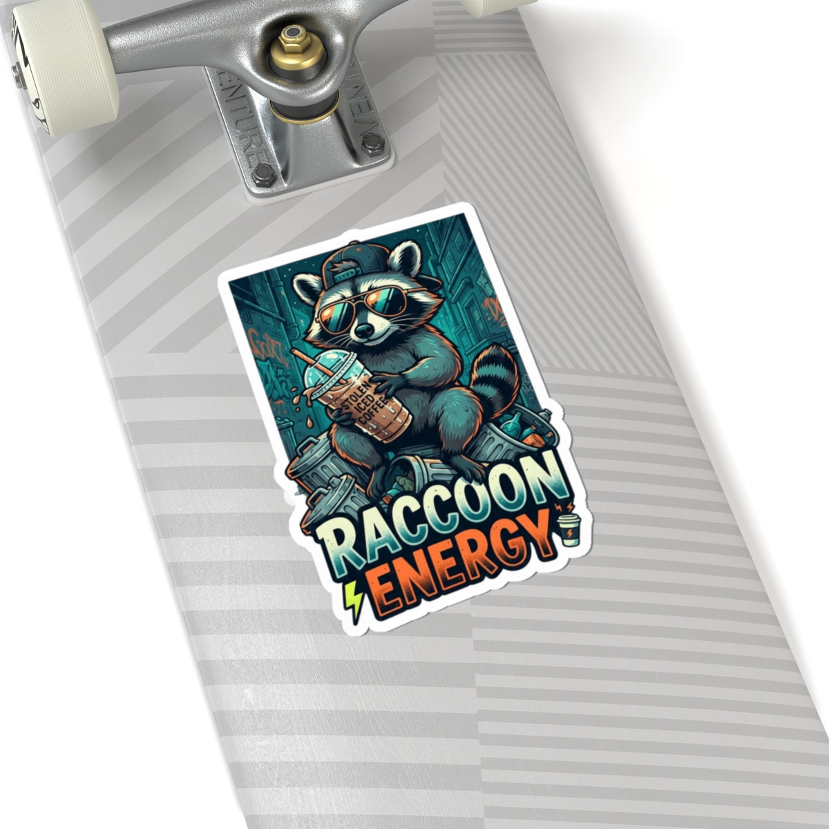 "Raccoon Energy" Sticker — Main