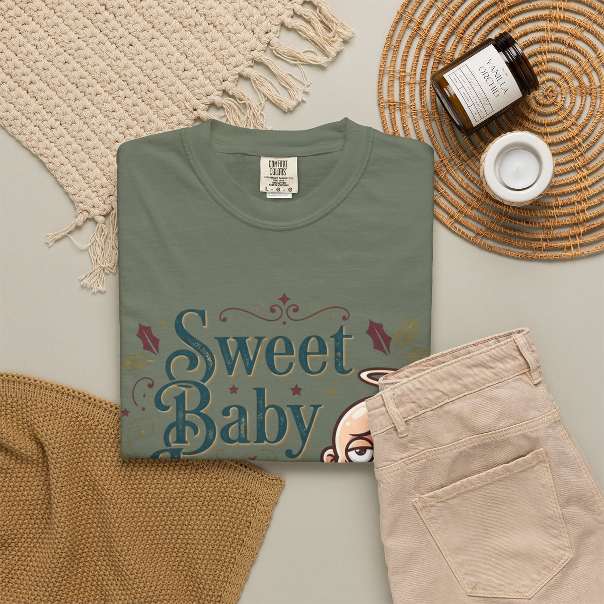 "Sweet Baby Jesus" Unisex Garment-Dyed Tee