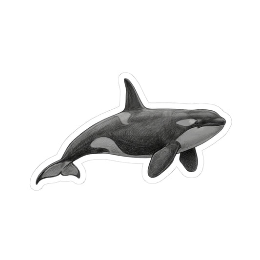 "Pencil Sketch Art Orca" Sticker — Main